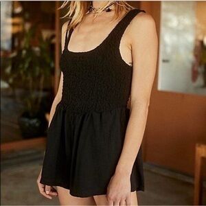EUC Women's Free People Juliette Smoked Romper size XS in Back